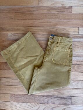 Jcrew Women’s Wide Leg Crop Pants in Mustard